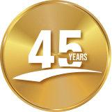 45 years of service